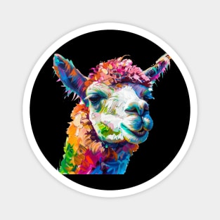 Alpaca Colorful Pop Art Design Animal Lover Gift Idea Magnet